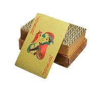 Bsbkoj Poker Cards Standard, Gold Foil Waterproof Playing Cards, Premium Desktop Game for Corporate Activities, Wedding Commemorations, Entertainment, 3.43x2.24 inches