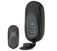 Bsbkoj Port USB 12 V, prise USB, support mural 12 V | Prise USB PD3.0 36 W Support mural | Chargeur de téléphone, double chargeur USB QC3.0 pour voiture, marine, bateau, bus