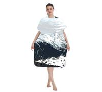 Bsbkoj Portable Adult Hooded Bath, Towel Windproof Bathrobe 4cm, Changing Towel System, Lightweight Quality Design Unit, Easy Wear Gear, Bath Wrap Towels, for Surfing Swimming Beach Water Sports Use