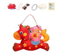 Bsbkoj Portable Sewing Kit, Hand Horse Craft, 9.1 Inches Home Set with Fun Build, Soft Felt Material, Creative Embroidery Tool with Cute Style, Daily Entertainment Toy for Children & Boy