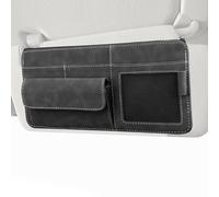 Bsbkoj Porte-stylo pour visière, organiseur de voiture multi-poches, pochette de rangement pratique pour pare-soleil de voiture, porte-cartes et lunettes de soleil, convient pour SUV, camions (16,3 x