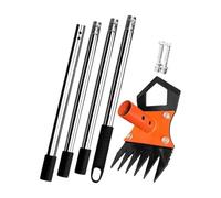 Bsbkoj Râteau à gazon | Outil de desserrage du sol et de l' , râteau d'extérieur avec une poignée réglable en quatre parties, pour parterre de fleurs, serre, ferme, jardin, extérieur