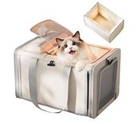 Bsbkoj Sac De Voyage pour Chien - Organisateur De Cage De Transport pour Chiot,Sac De Voyage pour Chat - pour L'intérieur Et L'extérieur, La Marche, La Voiture, La Randonnée, Les Sorties Et Le