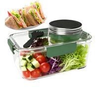 Bsbkoj Salad Container - 2.5oz Food Storage Container with Lid for Lunch, Meal Prep, Snacks, Salad, Grains, Travel, Office, School, Commuting, Camping, Picnic, Portable Airtight Mini Box