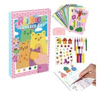 Bsbkoj Scratch Paper, Off Art Postcard Party Favors for Kids Creative Drawing Activity, Design Feature, Art Craft Set for Classroom Kindergarten Home Travel Birthday Christmas