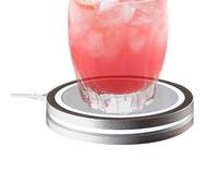 Bsbkoj Smart Coaster, Electric Stirrer, Automatic Drink Base, Illumination with Vibrant Tones, Slim Rechargeable Drinkware, Multicolored Plate with Sleek Design, Travel Accessory for Car and Desk