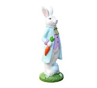 Bsbkoj Spring Bunny Statues, Resin Rabbit Decoration, Reliable with Solar Feature, Heavy Duty Outdoor Hardware, Mantel Pedestal with Sleek Design, Entryway Tool for Gardens and Desks
