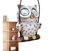 Bsbkoj Statue, LED Light Resin Owl Figurine & -Powered Garden Statue, Decorative Animal Stake Light for Porch, Patio, Yard, Lawn, Outdoor Garden Decorations, Eco-Friendly Lighting