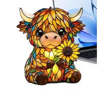 Bsbkoj Sunflower Animal Lantern, Cow Ambiance Light, Glow with Radiant Feature, Desktop Sleeping Accessory, Farmhouse Ornament with Sturdy Design, Breastfeeding Lamp for Room and Home