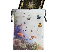 Bsbkoj Tarot Card Bag, Velvet Drawstring Tarot Pouch Organizer, Adorable Divination Tools Holders, Crystal Dice Watch Storage, Portable Altar Divinations Supplies Holder, Multicolor