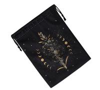 Bsbkoj Tarot Card Bag, Velvet Drawstring Tarot Pouch Organizer, Adorable Divination Tools Holders, Crystal Dice Watch Storage, Portable Altar Divinations Supplies Holder, Multicolor