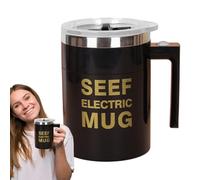 Bsbkoj Tasse à café à mélangeur automatique, agitateurs électriques en acier inoxydable, 400 ml, tasse de mélange électrique portable pour café, thé au lait, chocolat chaud, matcha