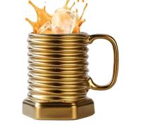 Bsbkoj Tasse à café, tasse à motif de vis hexagonale, verres élégants en de 380 ml pour le cappuccino, le lait, le cacao, le jus de vin, la bière, parfait pour la maison, le café, le restaurant, la c