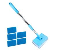 Bsbkoj Telescopic Aquarium Brush, Fish Tank Glass Scrubber Set, Extendable Cleaner with Replacement Heads, Durable Algae Removal Tool, Tank Cleaning Kit, Home Aquarium Maintenance Accessory
