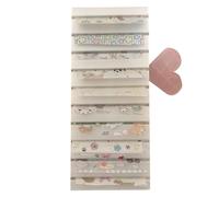 Bsbkoj Transfer Foil Storage Box, Manicure Organizer Case for Foil Rolls and Art Accessories Storage, Transparent Compact Multi Slot Design, Art Supplies Organizer for Beginners Women Travel