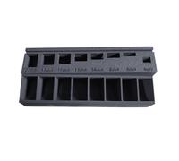 Bsbkoj Trieur de taille de vis de 17 x 7 x 4 cm avec plateau, organiseur durable imprimé en 3D, bac de matériel avec style ergonomique, trieur de noix M3 pour atelier, maison, garage, banc de travail