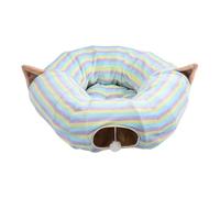 Bsbkoj Tunnels pour Chats,Grand, Pliable, Maison, Lit, Jouet, Lavable - Labyrinthe À Rayures Colorées pour Chats D'Intérieur - pour Anniversaire Noël Animaux De Compagnie Fête Petits