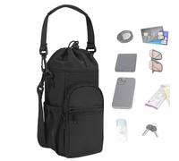 Bsbkoj Water Bottle Carriers, Outdoor Water Cup Carrier with Pockets, Adjustable Strap, 12.01x5x4.02Inches, Lightweight Organizer Pouch, Waterproof Large Capacity Gear for Camping, Hiking