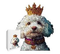 Bsbkoj Wooden Dog, Animal Shape Jigsaw Stress Relief Brain Teaser Feature, Creative Wooden Game for Collectors Families Dog Lovers Home Office Living Room Game Night Use