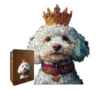 Bsbkoj Wooden Dog, Animal Shape Jigsaw Stress Relief Brain Teaser Feature, Creative Wooden Game for Collectors Families Dog Lovers Home Office Living Room Game Night Use