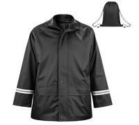 BSBUY Imperméables pour Enfants, Veste de Pluie Imperméable avec Capuche Poches pour Fille Garçon, Léger et Respirant, Coupe-Vent, Vêtements de Pluie pour Voyage, Randonnée, Va à L'école, Vélo -160