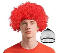 BSBUY Perruque Afro Bou Perruque Clown Accessoire Déguisement Fête