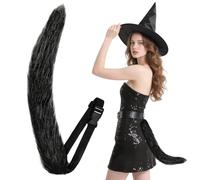 BSBUY Queue de Renard en Fausse Fourrure pour Enfants/Adultes, Queue de Chat en Fausse Fourrure, Super énorme Queue Moelleuse, Accessoire Déguisement Costume Anniversaire Halloween Carnaval