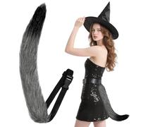 BSBUY Queue de Renard en Fausse Fourrure pour Enfants/Adultes, Queue de Chat en Fausse Fourrure, Super énorme Queue Moelleuse, Accessoire Déguisement Costume Anniversaire Halloween Carnaval