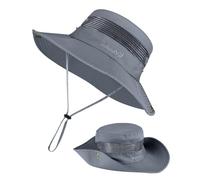 BSBUY Unisexe Chapeau de Pêche, Chapeau de Soleil en Maille Pliable, Bob Imperméable, Casquettes Anti UV Large Bord, Chapeaux de Seau, Bonnets de Pêche d’Eté pour Homme Femme pour Randonné(55-60cm)