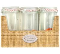 BSCA 573162 Set de 6 Terrines/Joint Verre Transparent 1 L