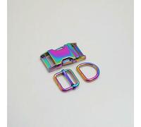 BSCGMF Ensemble de Boucles modulaires en 8 Couleurs, 4 Tailles 15-30 mm par Ensemble avec Anneau en D pour Personnaliser Sacs à Dos, Colliers pour Chiens et projets de Bagages DIY.