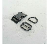 BSCGMF Ensemble de Boucles modulaires en 8 Couleurs, 4 Tailles 15-30 mm par Ensemble avec Anneau en D pour Personnaliser Sacs à Dos, Colliers pour Chiens et projets de Bagages DIY.