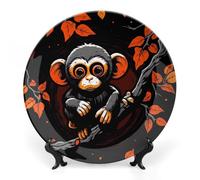 BSCKKDMN Assiette décorative en porcelaine anglaise avec support de présentation faite à la main pour maison, cuisine, chambre à coucher, 20,3 cm