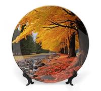 BSCKKDMN Assiettes décoratives en porcelaine anglaise avec présentoir - Décoration murale faite à la main pour la maison, la cuisine, la chambre à coucher - 25,4 cm