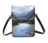 BSCKKDMN Beautiful Mountains Petit sac à bandoulière pour femme en cuir PU avec bandoulière