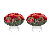 BSCKKDMN Blooming in The Fields Boutons de placard de cuisine ronds avec vis pour la maison, le bureau, la cuisine
