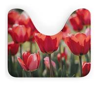 BSCKKDMN Blooming in The Fields Tapis de toilette en forme de U ultra doux et super absorbant en microfibre antidérapant