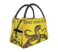 BSCKKDMN Dont Tread On Me Sac à déjeuner isotherme pour homme et femme, grande boîte à déjeuner étanche réutilisable pour le travail, les pique-niques, les voyages