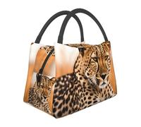 BSCKKDMN Guépard Waiting For An Opportunity Sac à déjeuner isotherme pour homme et femme, grande boîte à déjeuner étanche, réutilisable, sac fourre-tout isotherme pour le travail, les pique-niques