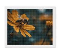 BSCKKDMN Kit de peinture diamant A Bee Flies par diamant pour adultes débutants 5D à faire soi-même - Kit d'artisanat carré complet pour adultes pour décoration murale de la maison
