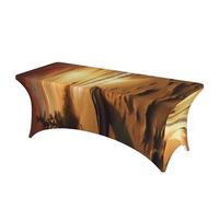BSCKKDMN Nappe rectangulaire universelle en élasthanne, extensible, infroissable, lavable, pour fête d'anniversaire, mariage, banquet, plage, coucher de soleil