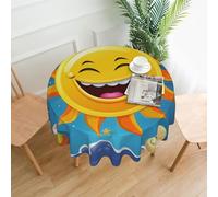 BSCKKDMN Nappe ronde de 152,4 cm - Résistante aux taches, lavable, infroissable et facile à nettoyer - Décoration moderne de style rustique pour fête, pique-nique, maison, cuisine