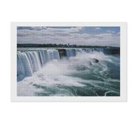 BSCKKDMN Niagara Falls Kit de peinture diamant 5D à faire soi-même pour adultes et débutants pour décoration murale d'intérieur