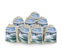 BSCKKDMN Niagara Falls Lot de 8 sacs cadeaux réutilisables en lin avec cordon de serrage pour bijoux, fêtes, emballages, cadeaux de Noël, sacs à bonbons, 12 x 17 cm