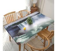BSCKKDMN Niagara Falls Nappe élastique ajustée, rectangulaire, imperméable et facile à nettoyer, pour restaurant, pique-nique, terrasse, fête, décoration, 76,2 x 152,4 cm