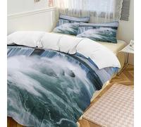 BSCKKDMN Niagara Falls Parure de lit 3 pièces super douce et confortable, housse de couette en microfibre légère avec fermeture éclair pour décoration de chambre d'adulte, toutes saisons, 200,7 x
