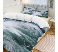 BSCKKDMN Niagara Falls Parure de lit 3 pièces super douce et confortable, housse de couette en microfibre légère avec fermeture éclair pour décoration de chambre d'adulte, toutes saisons, 228,6 x