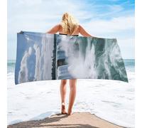 BSCKKDMN Niagara Falls Serviette de plage surdimensionnée en microfibre douce à séchage rapide Serviettes de voyage absorbantes pour piscine, camping, pique-nique, sport, 140 x 68 cm