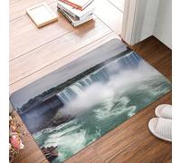 BSCKKDMN Niagara Falls Tapis de porte d'entrée d'intérieur et d'extérieur antidérapant et absorbant lavable en flanelle pour cuisine, porche, bureau 40,6 x 61 cm
