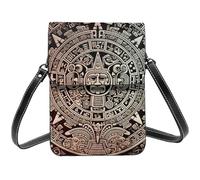 BSCKKDMN Petit sac à bandoulière en cuir PU avec bandoulière pour femme - Calendrier maya - Fin du monde